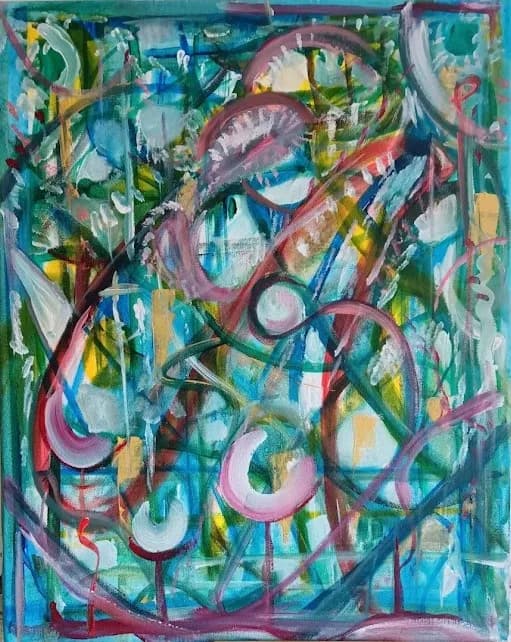 Vibrant Whirlwind: A Dance of Color and Emotion