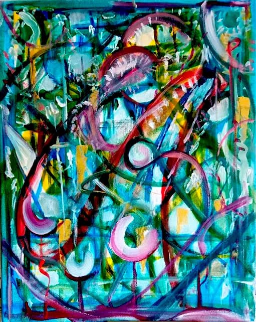 Vibrant Whirlwind: A Dance of Color and Emotion