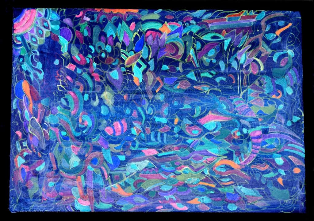 Whispers of Color: A Vibrant Dance of Organic Patterns in Abstract Harmony