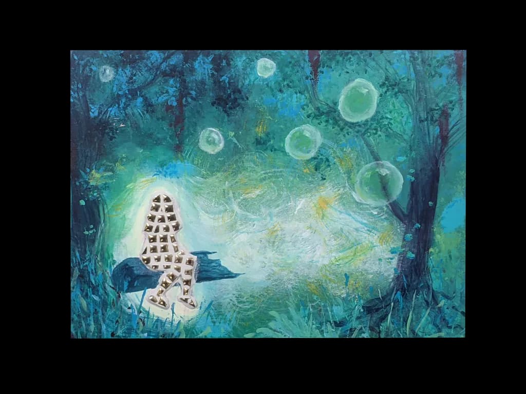 Whispers of Serenity: A Dreamlike Encounter in a Lush Green Realm