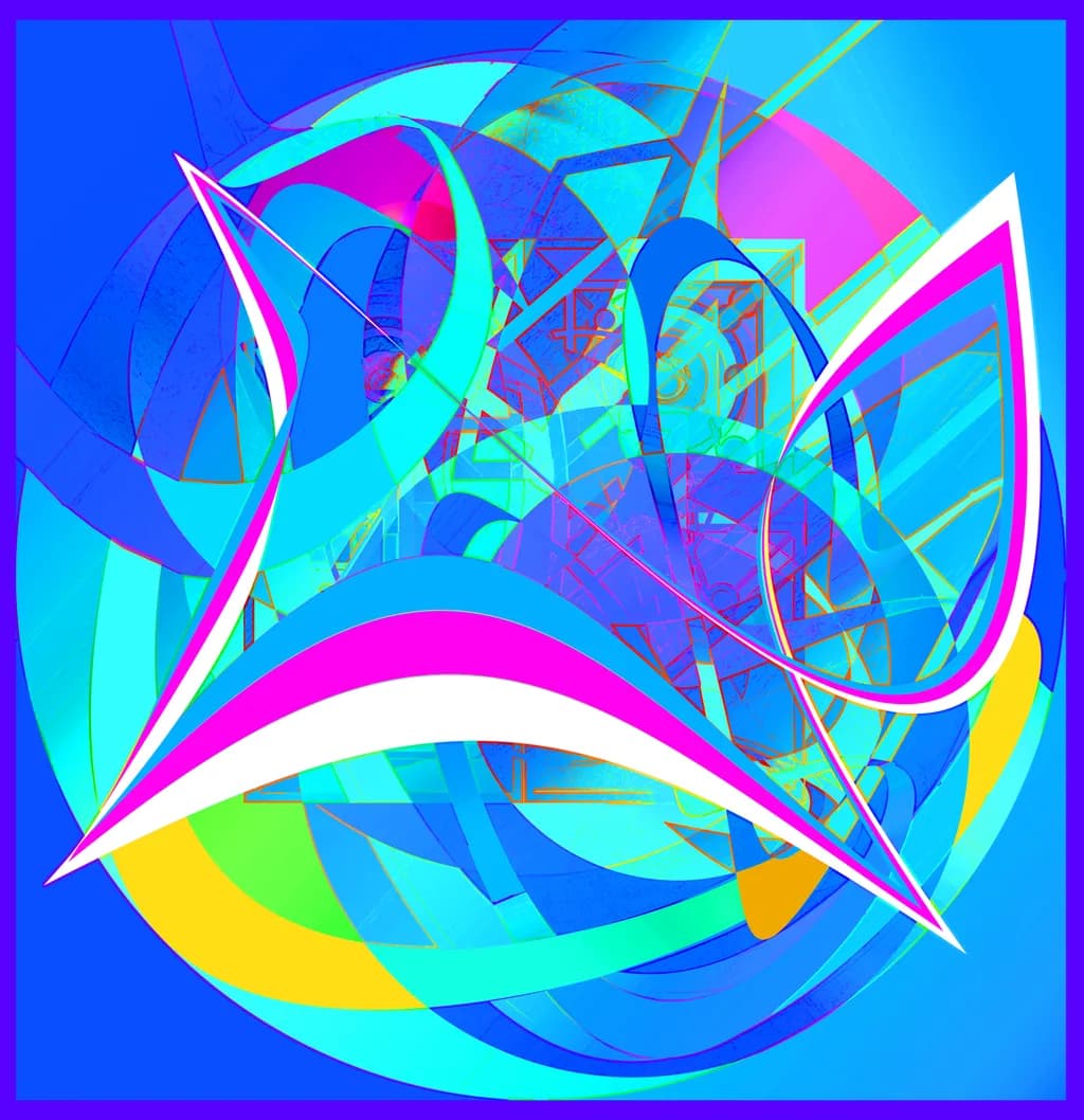Vibrant Whirl: A Dance of Color and Form in Abstract Expressionism