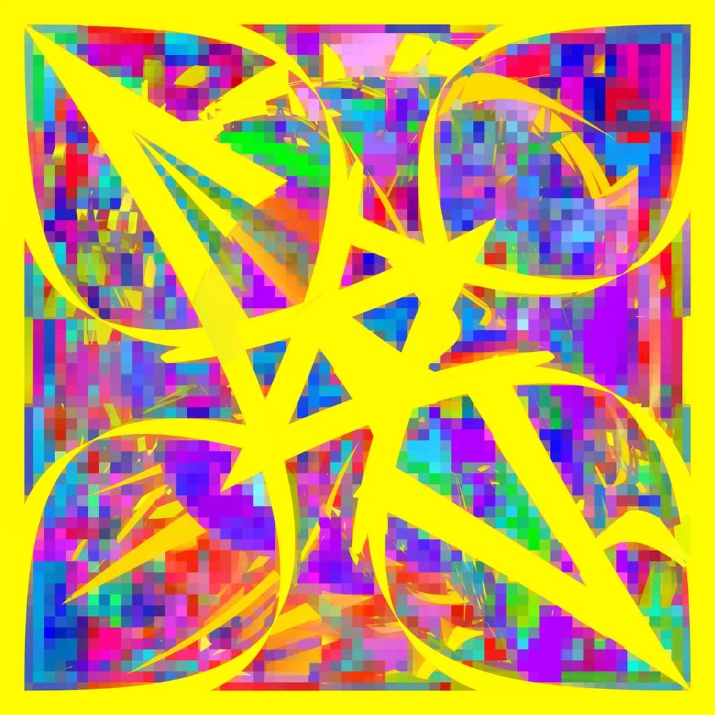 Vibrant Chaos: A Dance of Color and Form in Abstract Expressionism