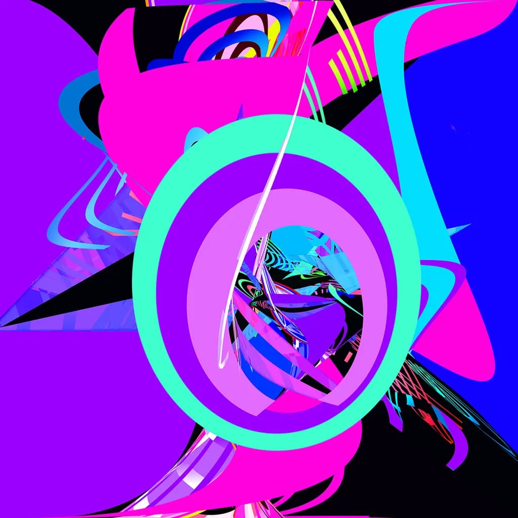 Vibrant Whirl: A Dance of Color and Form in Abstract Expressionism