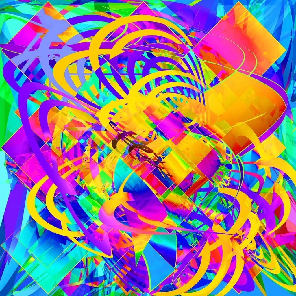 Vibrant Whirlwind: A Kaleidoscope of Color and Motion