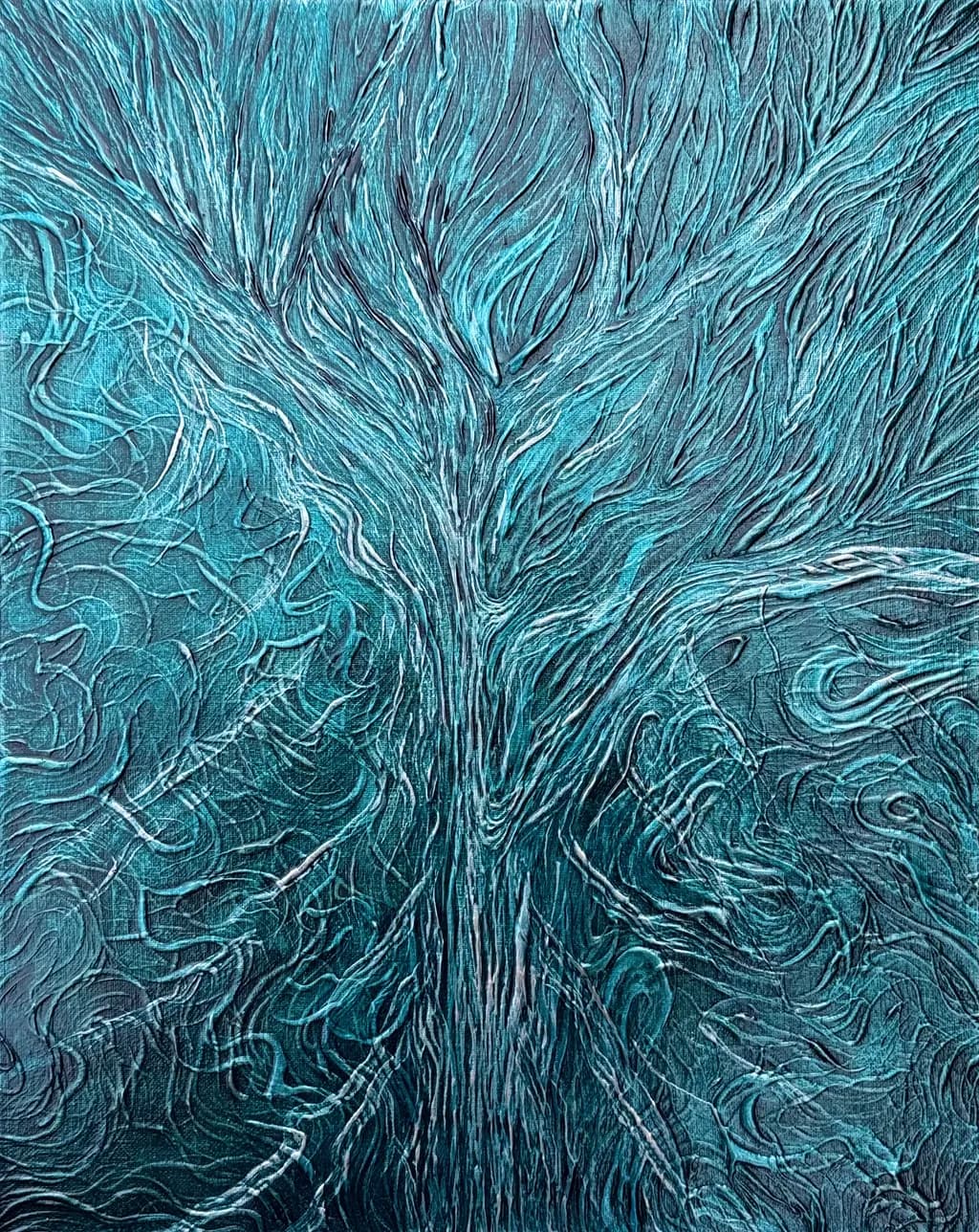 Whispers of the Ocean: A Dance of Turquoise and Texture