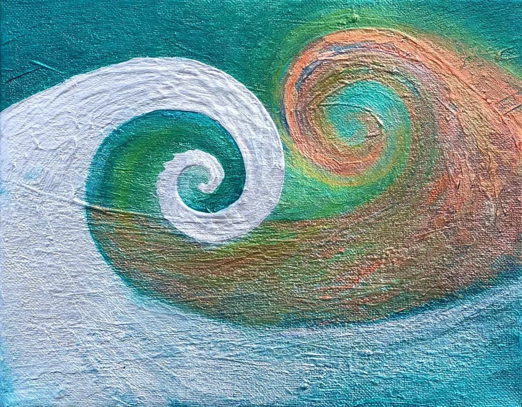 Whispers of the Ocean: A Dance of Spirals and Colors