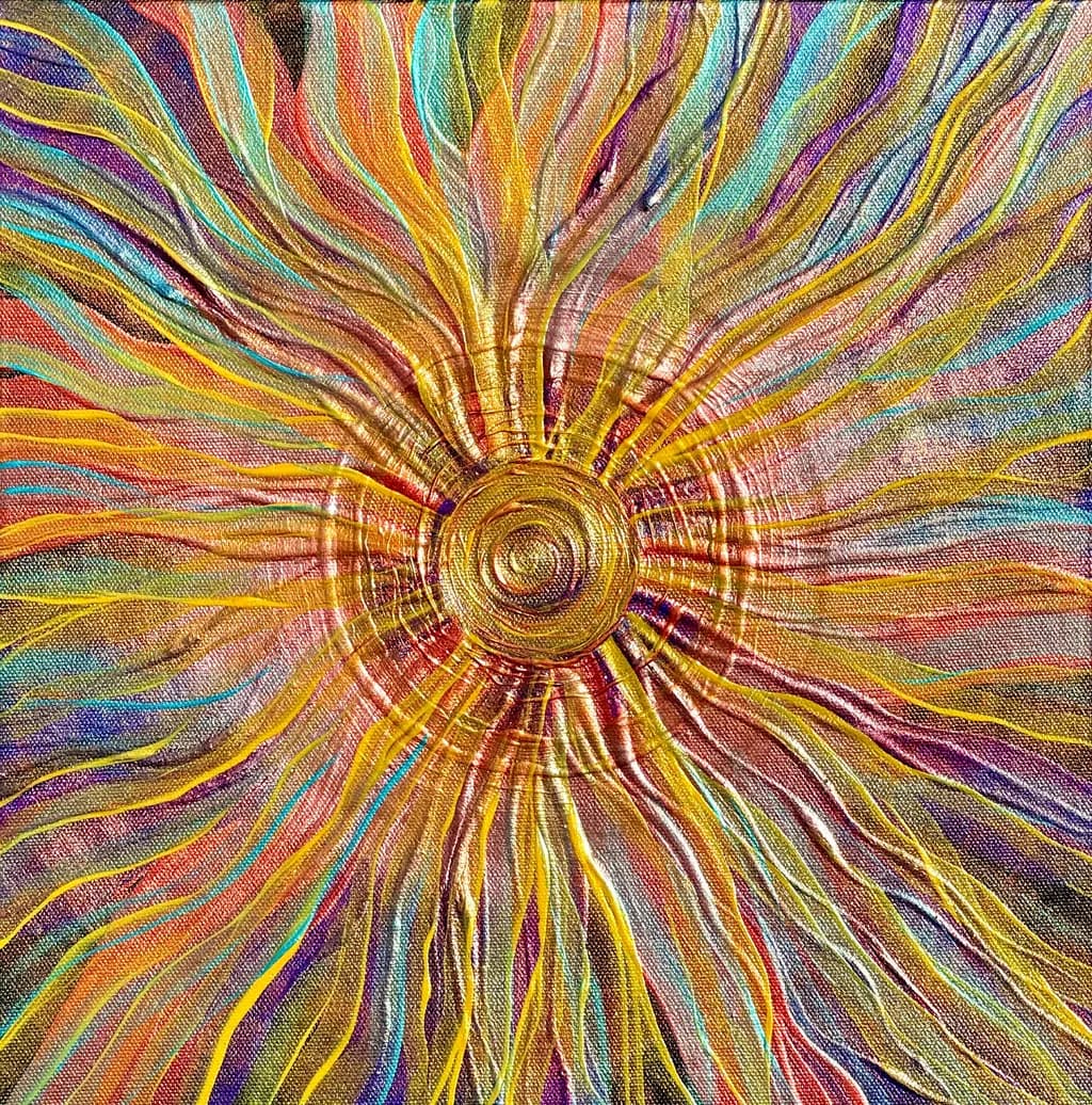 Radiant Whispers: A Dance of Color and Light in Abstract Harmony