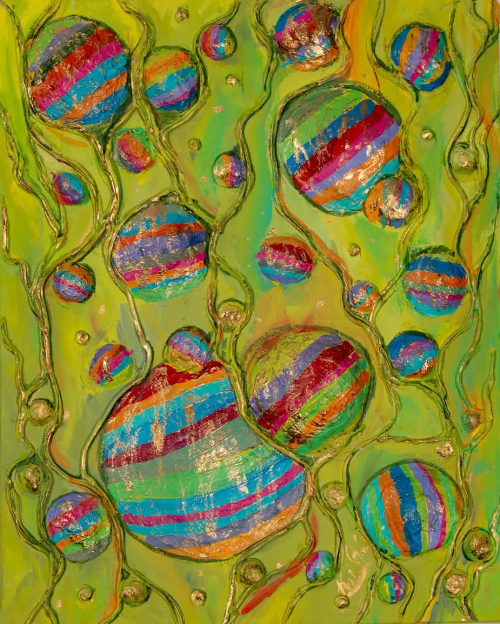 Striped Orbs Bloom