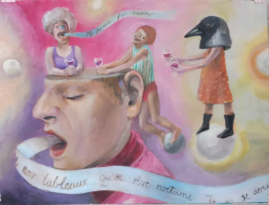 Whimsical Dreams: A Surreal Journey Through Color and Imagination