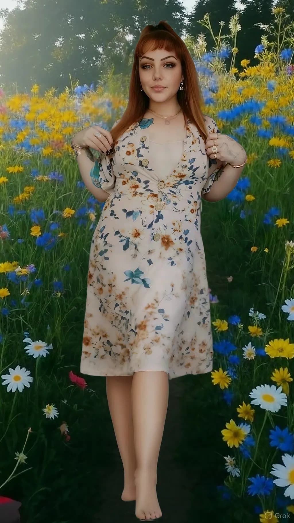 Whispers of Spring: A Floral Dream in a Sunlit Meadow