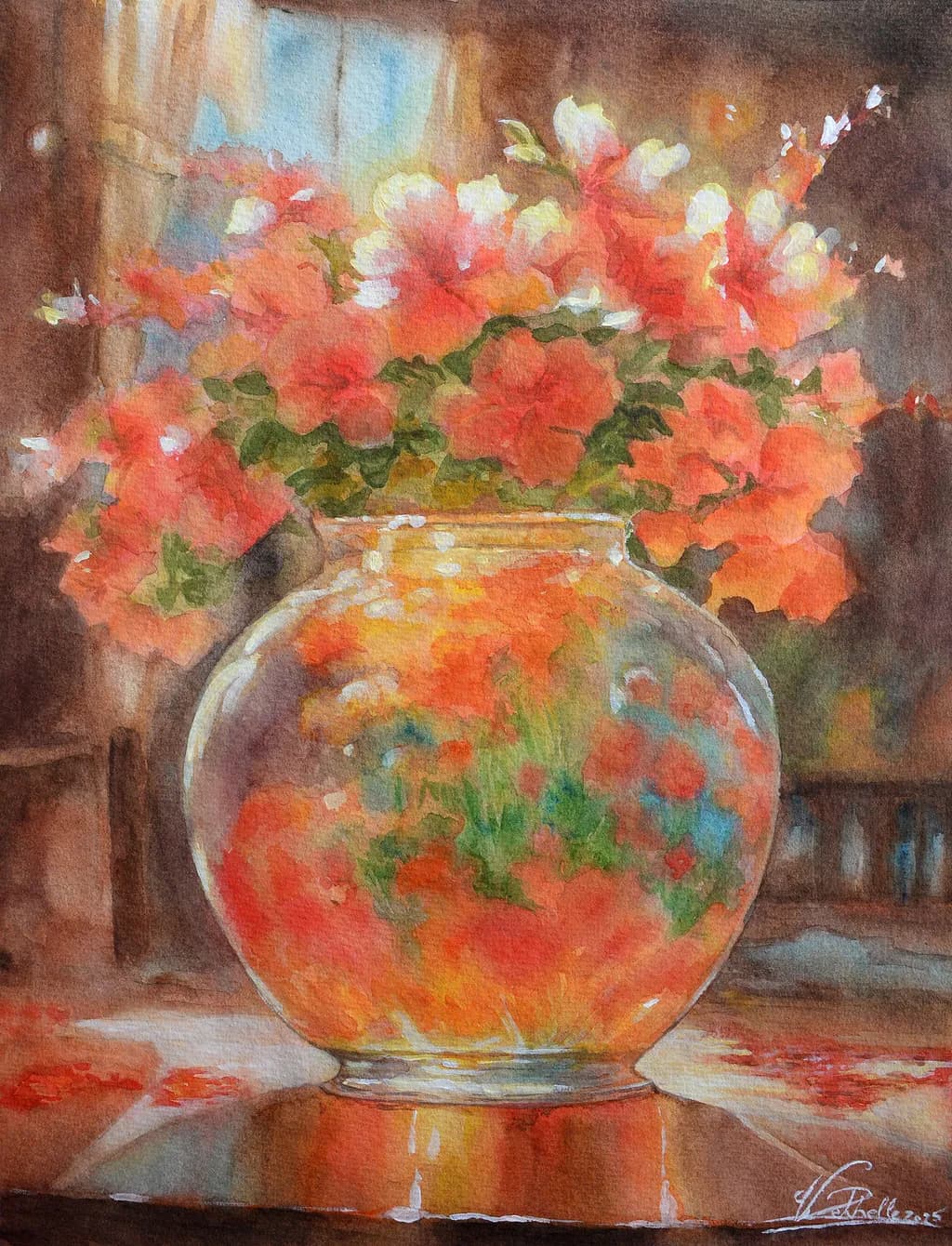 Orange Glow Vase