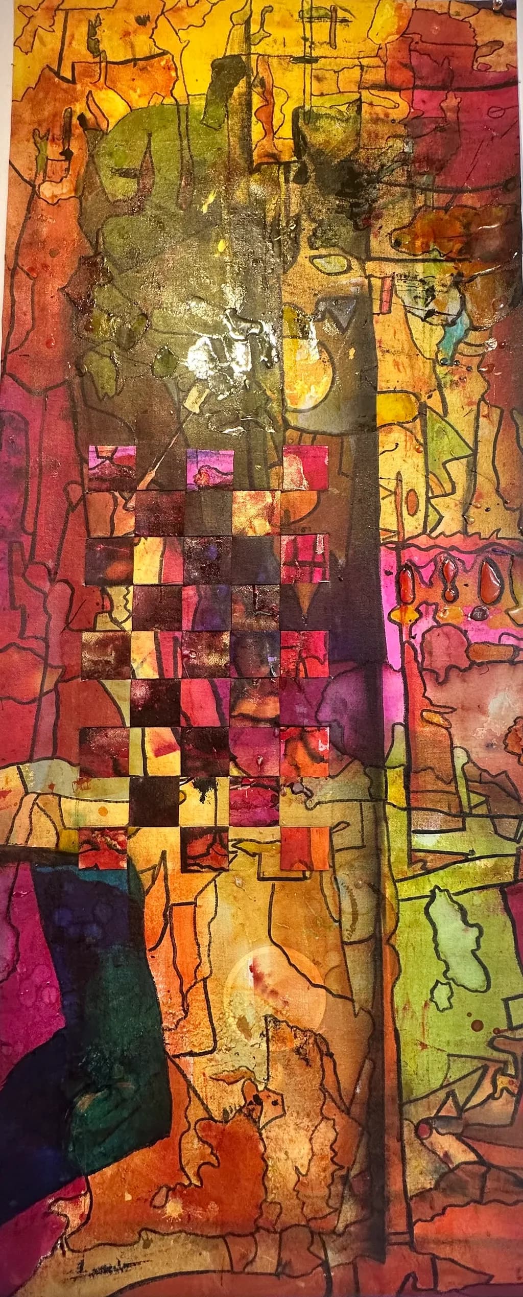 Vibrant Mosaic: A Dance of Color and Form in Abstract Expressionism