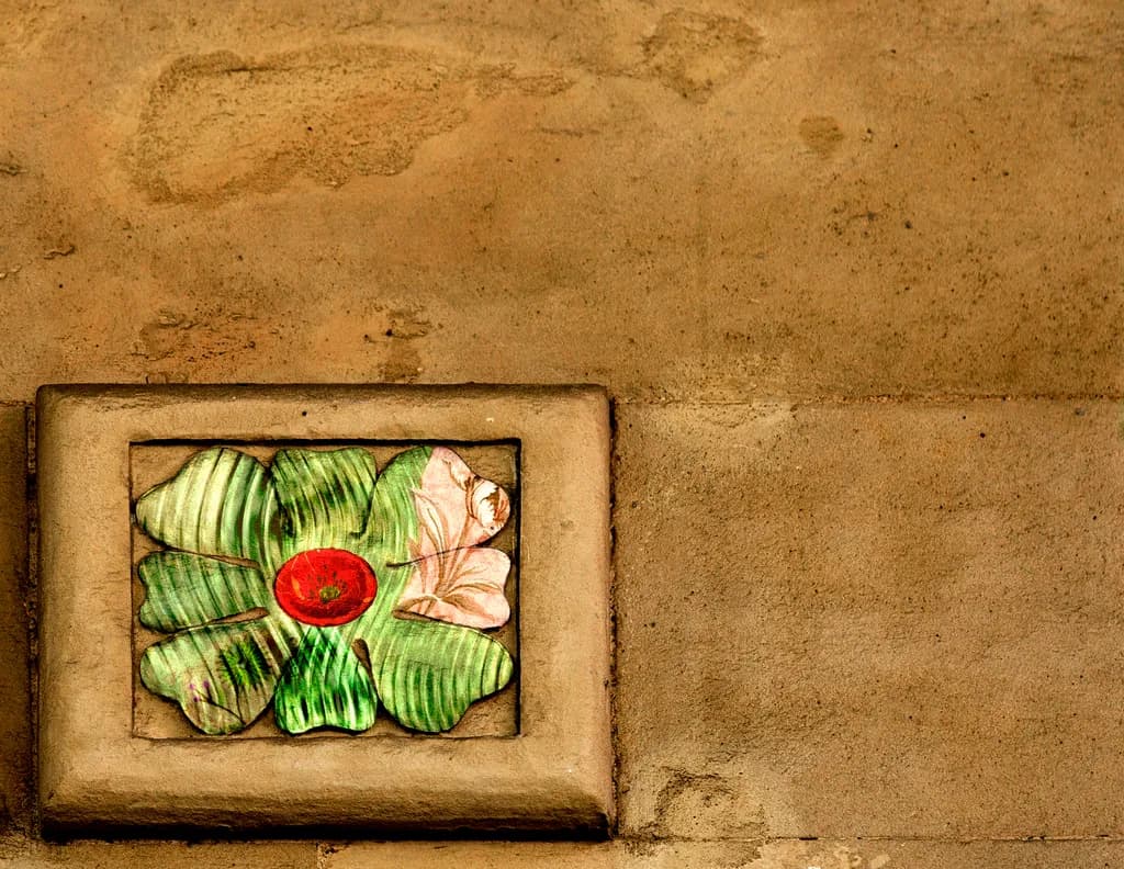 Framed Floral Tile