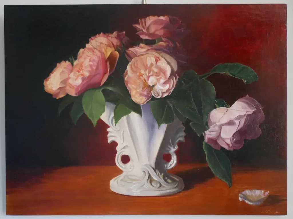 Roses in Antique Vase
