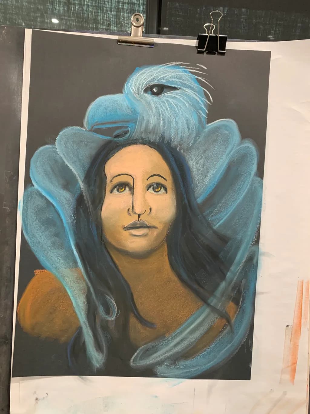 Whispers of Imagination: A Portrait of Expression and Creativity in Blue Hues