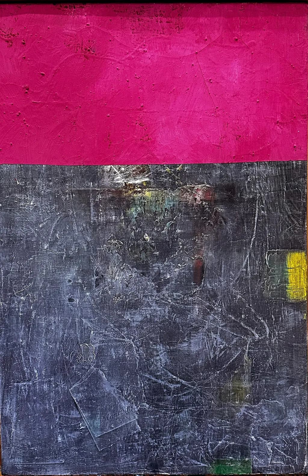 Vibrant Horizons: A Dance of Pink and Gray in Abstract Expressionism