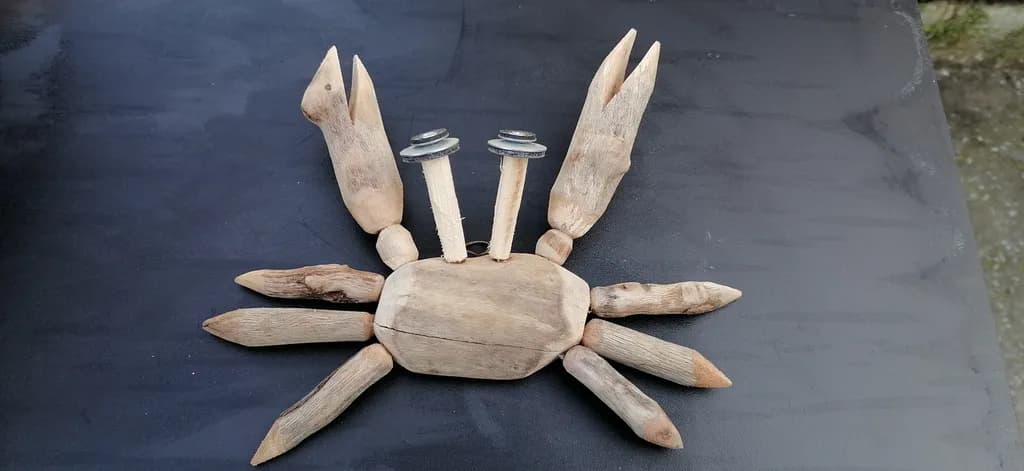 Driftwood Crab Sculpture