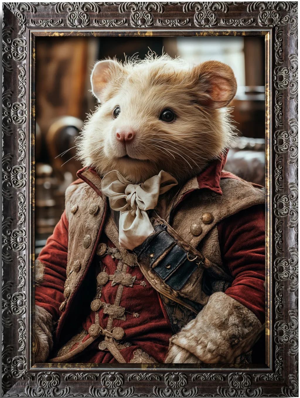 Whimsical Portrait of a Charming Anthropomorphic Gentleman in Vintage Costume