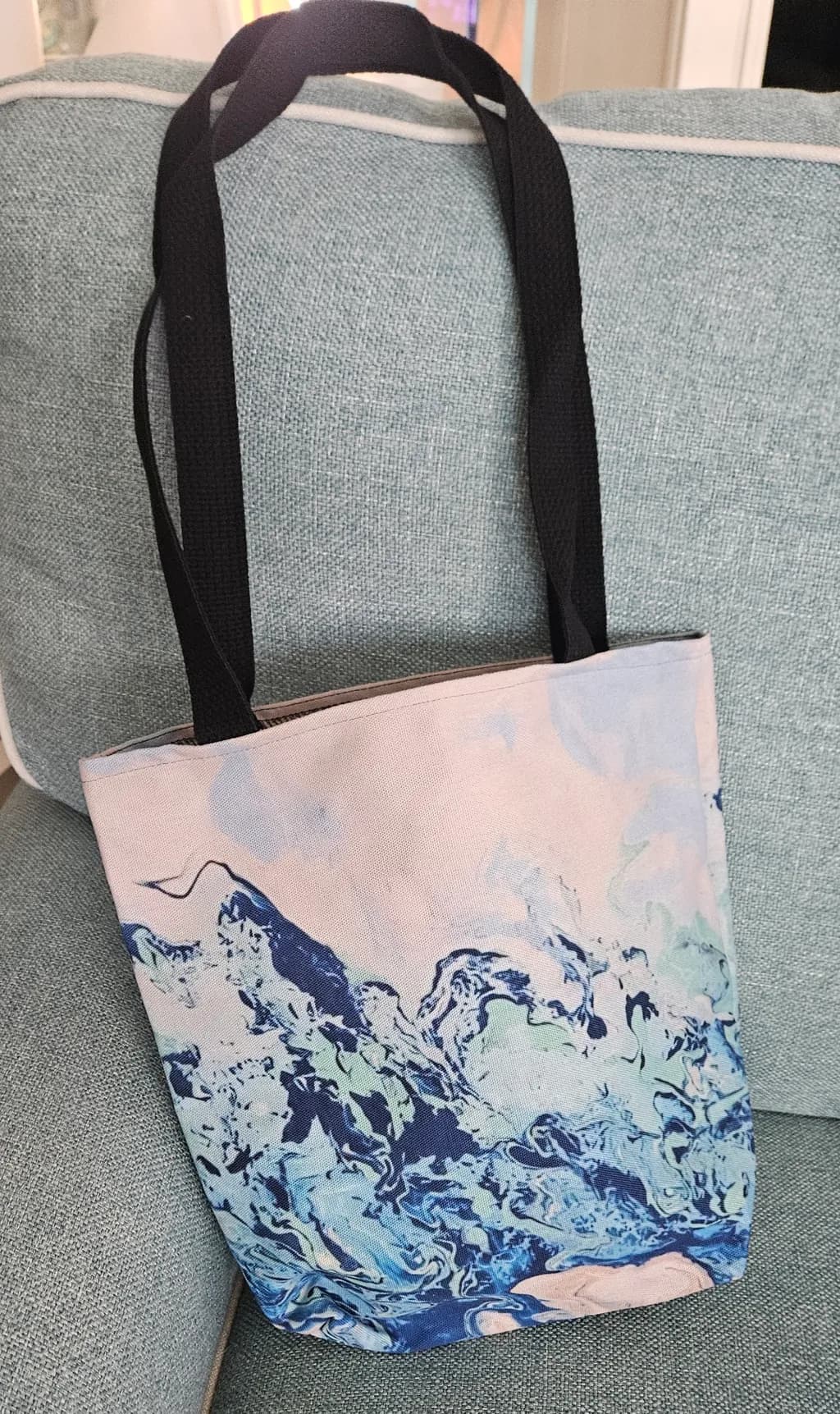 Ocean Ripple Canvas Tote