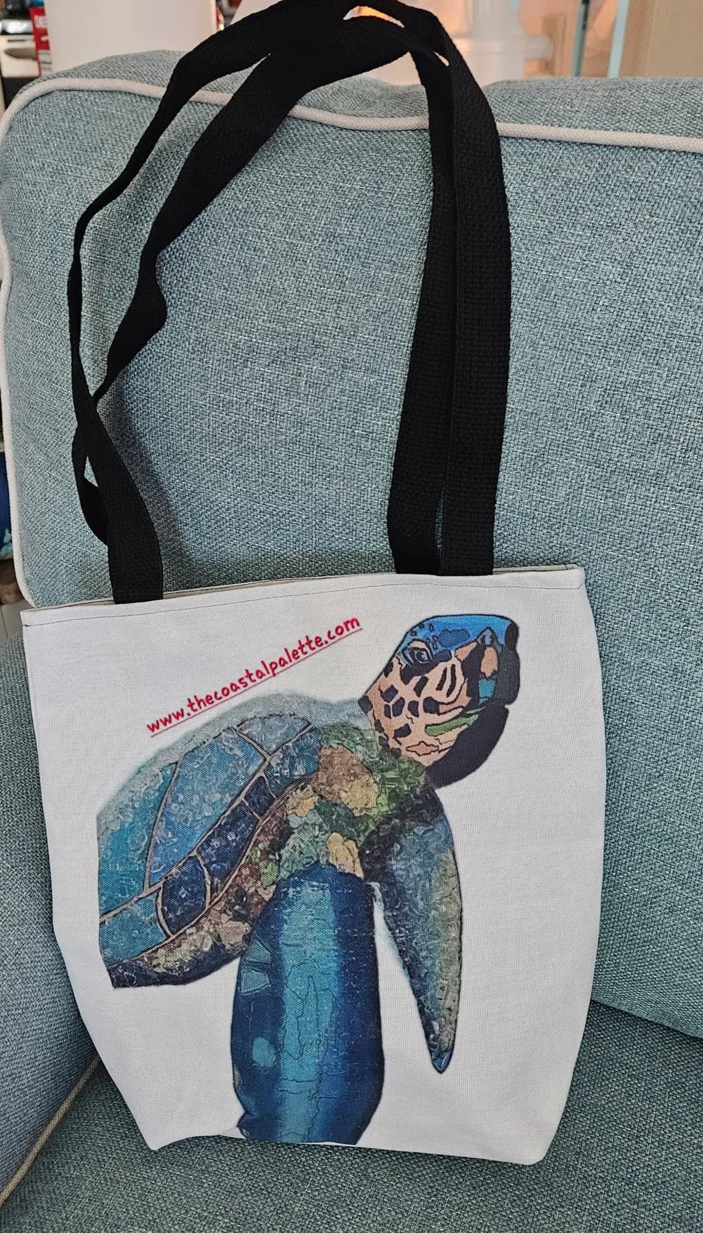Oceanic Turtle Canvas Tote