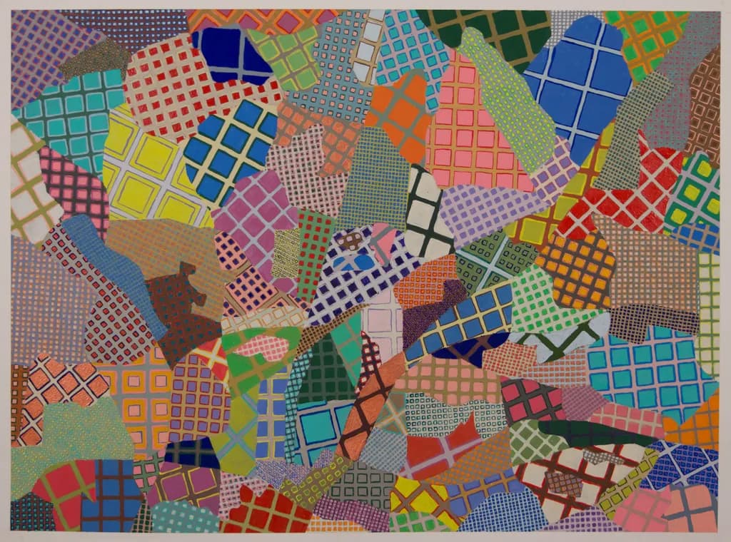 Colorful Mosaic of Patterns: A Vibrant Exploration of Geometric Harmony
