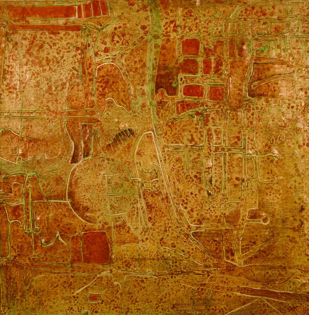 Golden Landscapes: A Journey Through Abstract Terrain and Texture