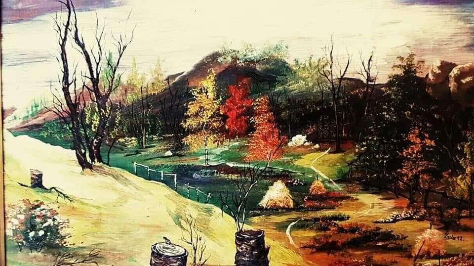 Whispers of Autumn: A Serene Landscape in Vibrant Hues