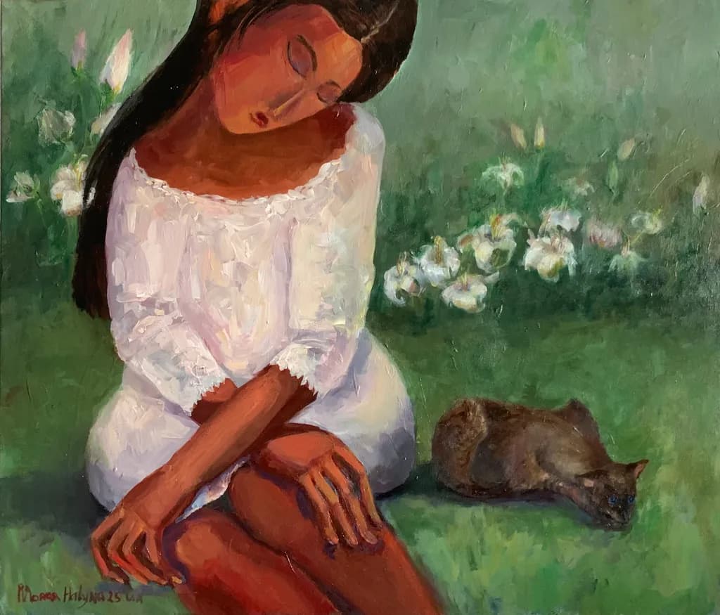 Whispers of Serenity: A Contemplative Moment with Nature and Companionship