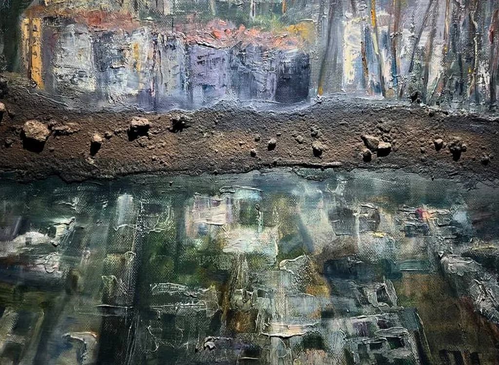 Urban Reflections: A Journey Through Texture and Color in Abstract Landscapes