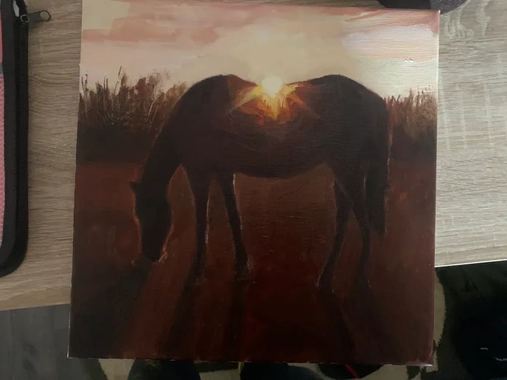 Whispers of the Sunset: A Majestic Horse in Nature's Embrace
