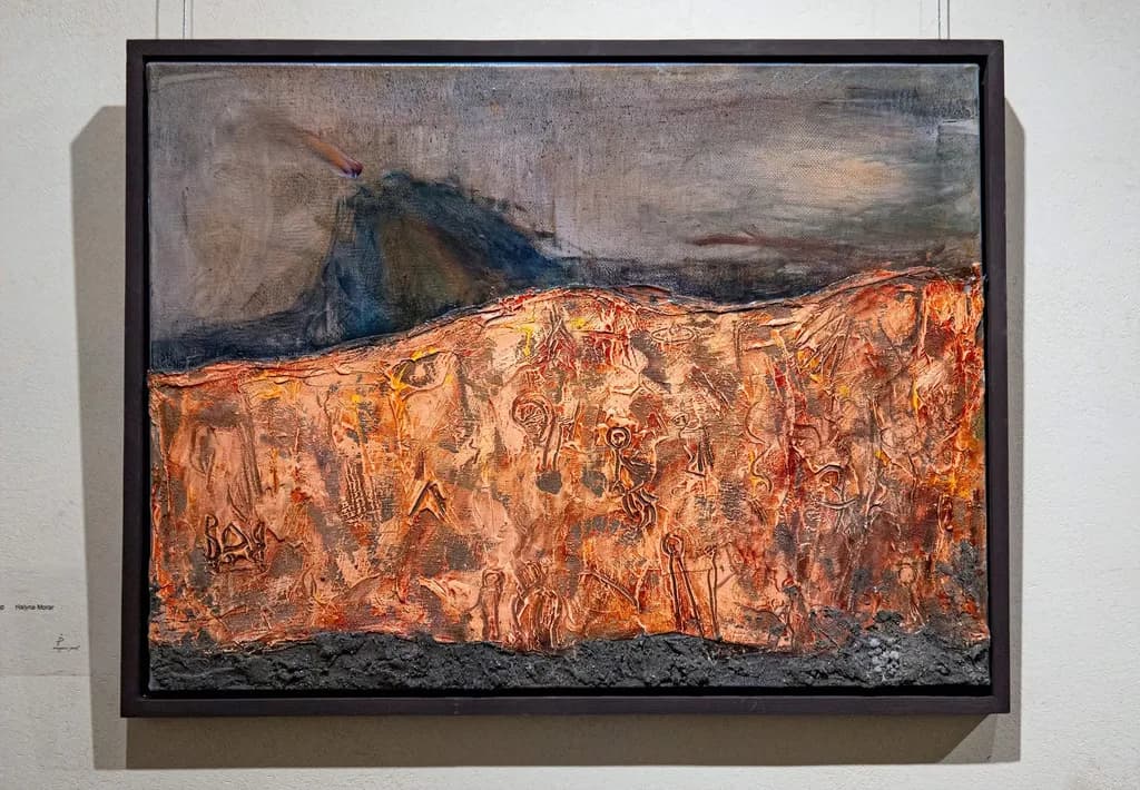 Whispers of the Earth: An Abstract Landscape of Color and Texture