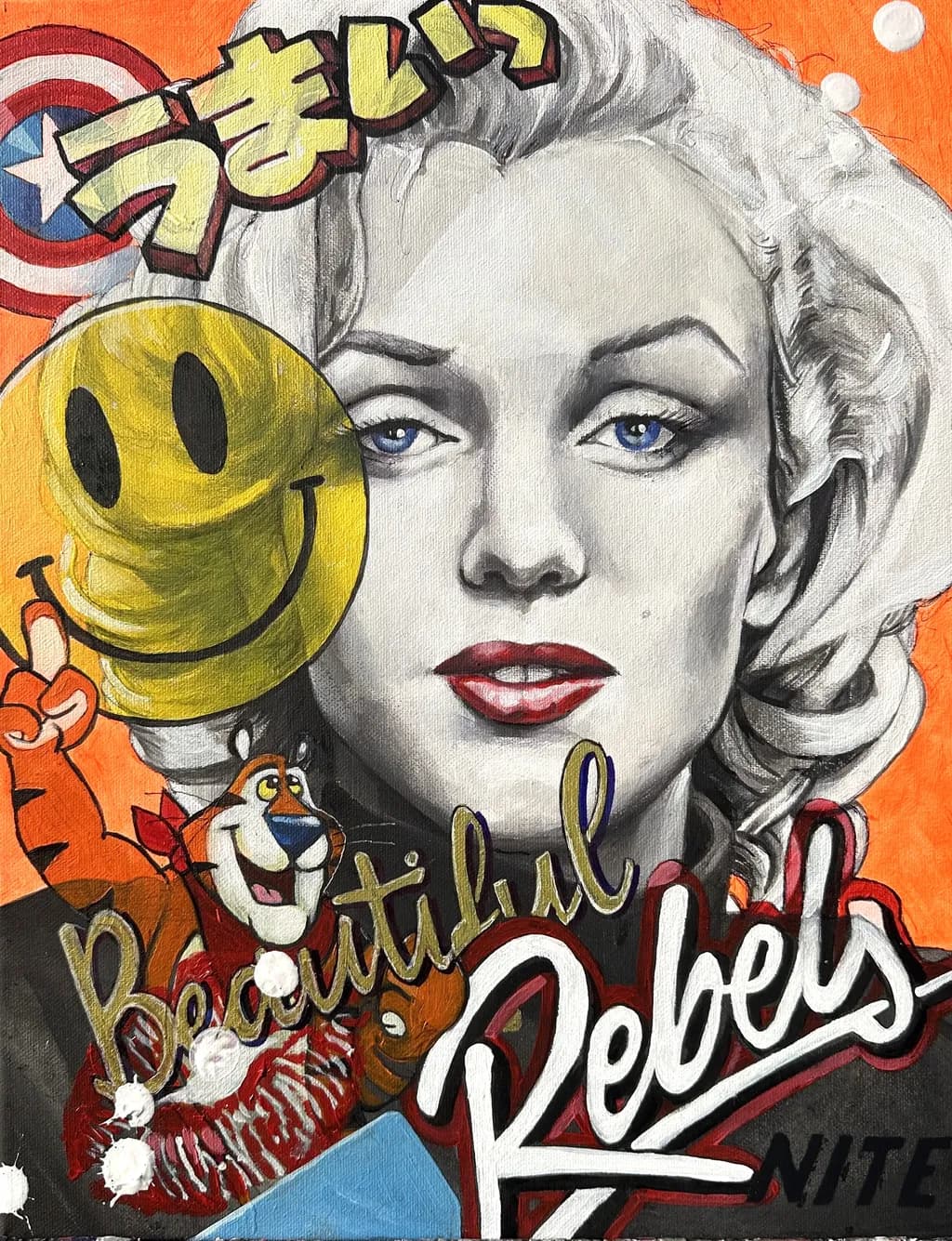 Rebel Icon: A Colorful Tribute to Timeless Beauty and Pop Culture