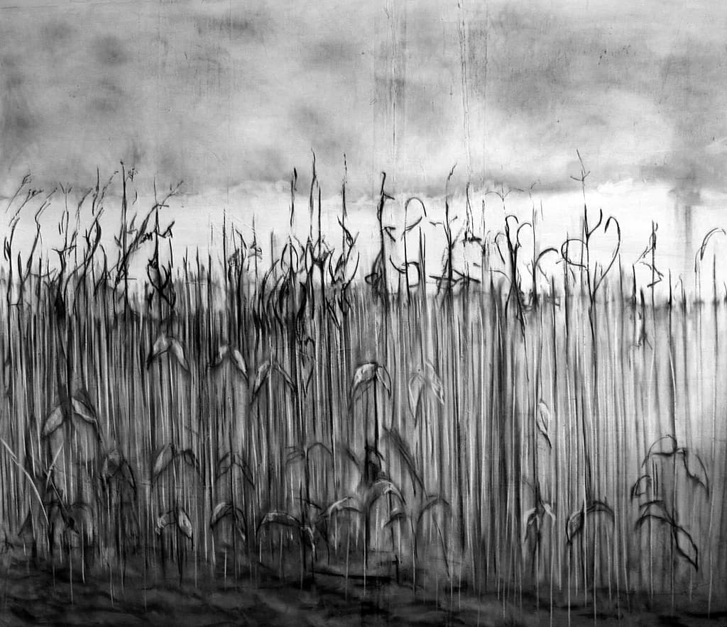 Whispers of Growth: An Abstract Monochrome Journey Through Nature's Minimalism