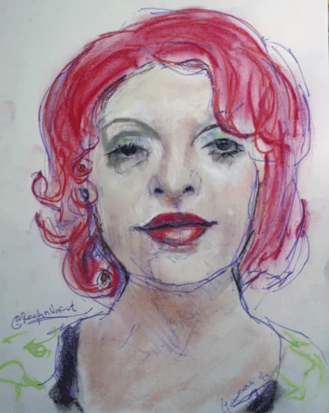 Whispers of Crimson: A Portrait of Enigmatic Beauty