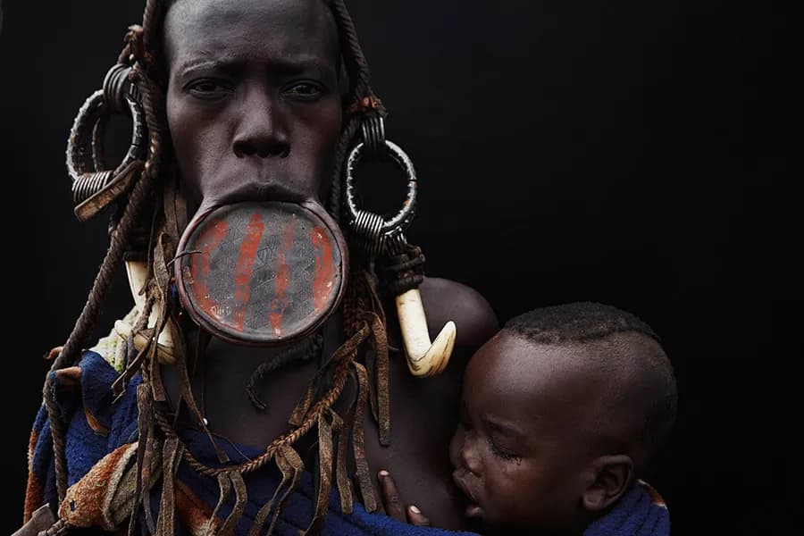 Cultural Connection: A Portrait of Heritage and Expression in Traditional Life