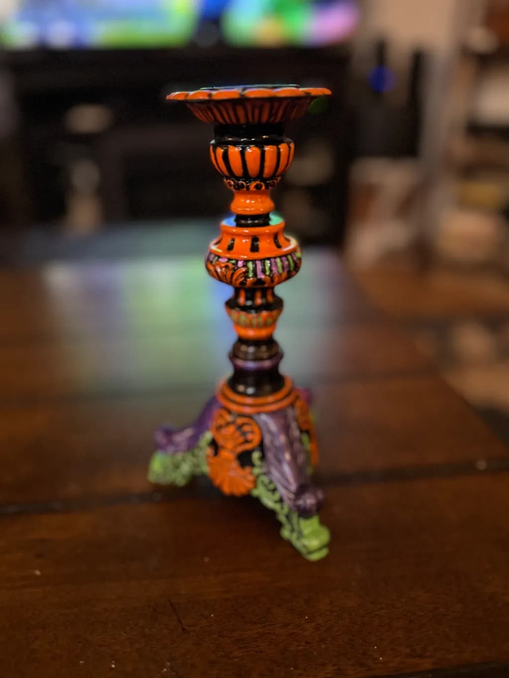 Whimsical Glow: A Colorful Candleholder to Brighten Your Space