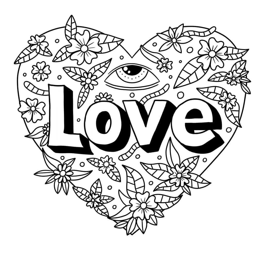 Heartfelt Whimsy: A Playful Ode to Love and Nature