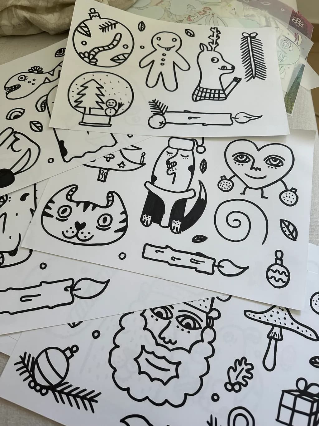 Whimsical Winter Wonderland: A Playful Collection of Festive Doodles