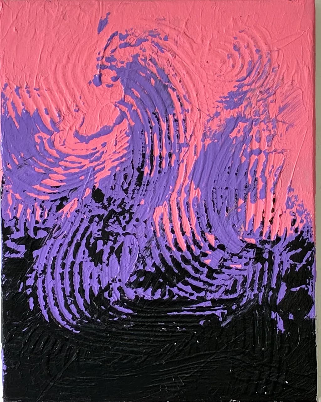 Vibrant Waves: A Dynamic Abstract Journey Through Color and Texture