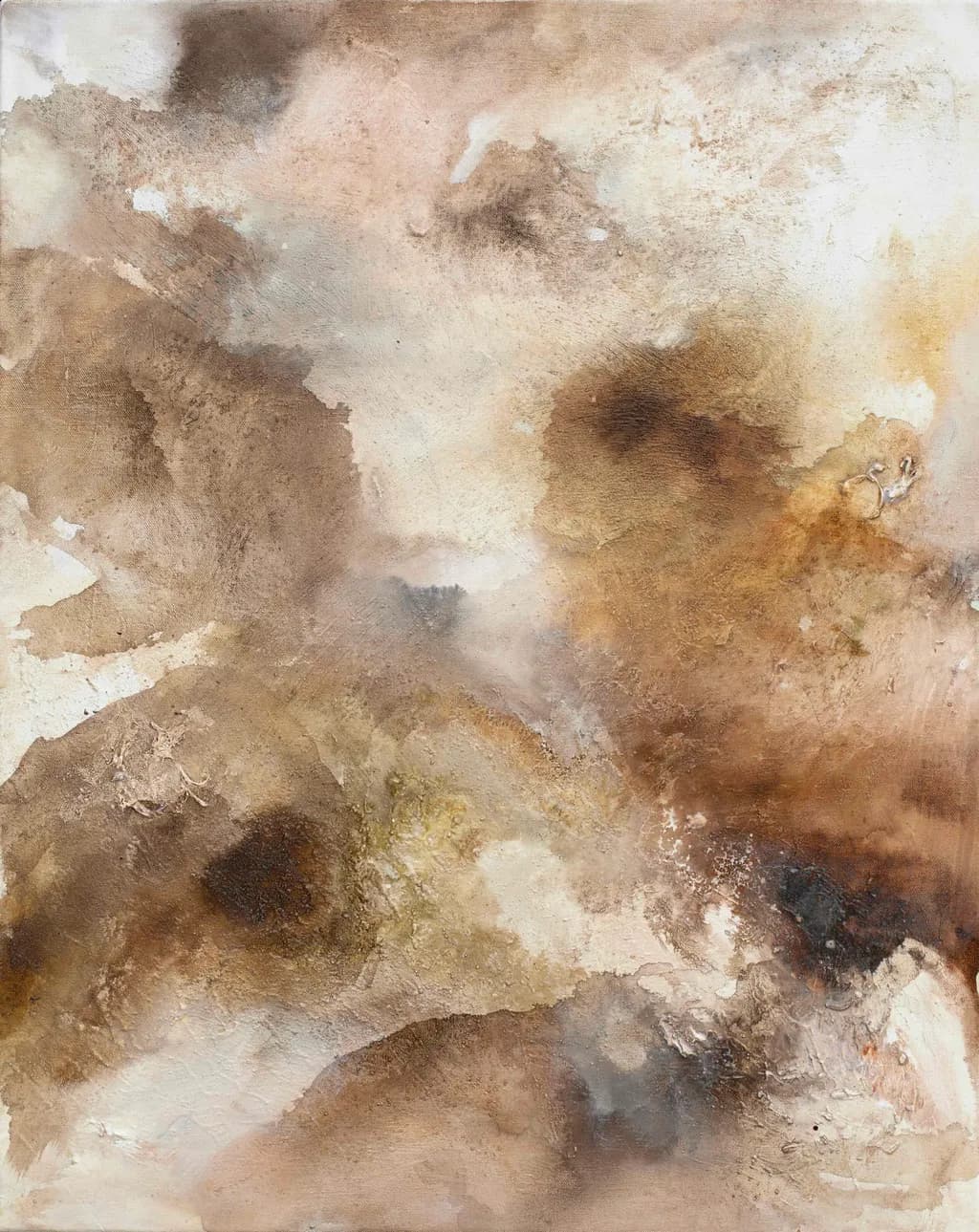 Whispers of Earth: An Abstract Journey Through Organic Textures and Muted Tones