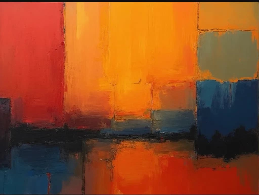 Vibrant Harmony: A Dance of Color and Light in Abstract Expressionism