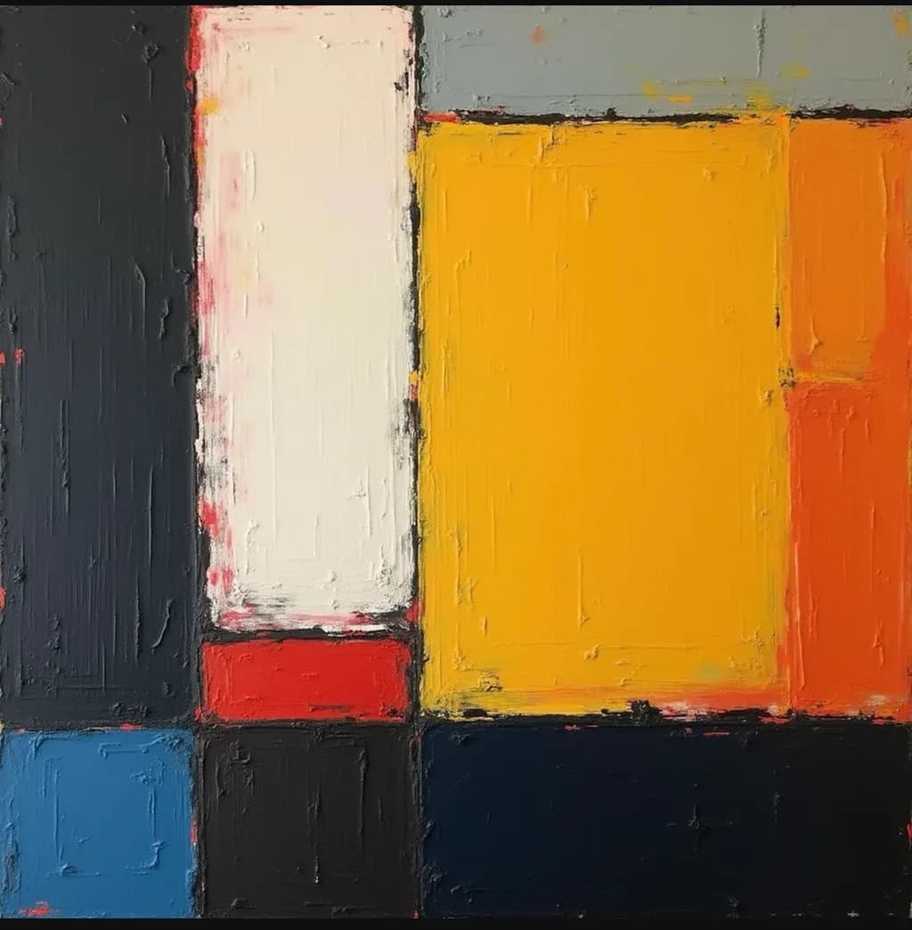 Vibrant Harmony: A Bold Exploration of Color and Form in Abstract Art