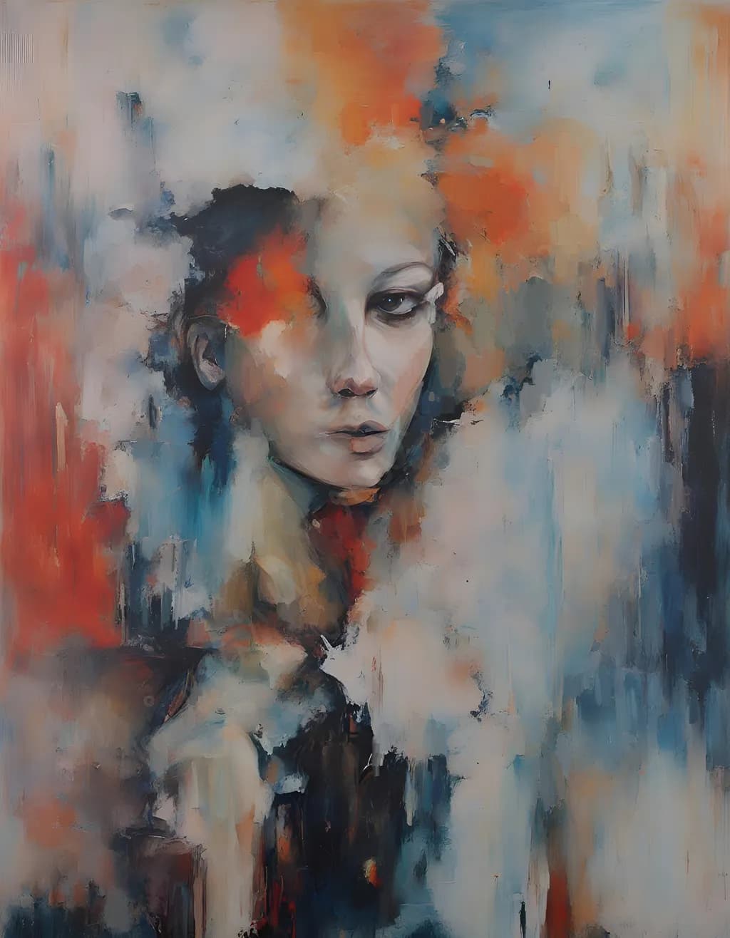 Whispers of Emotion: An Abstract Portrait in Vibrant Hues