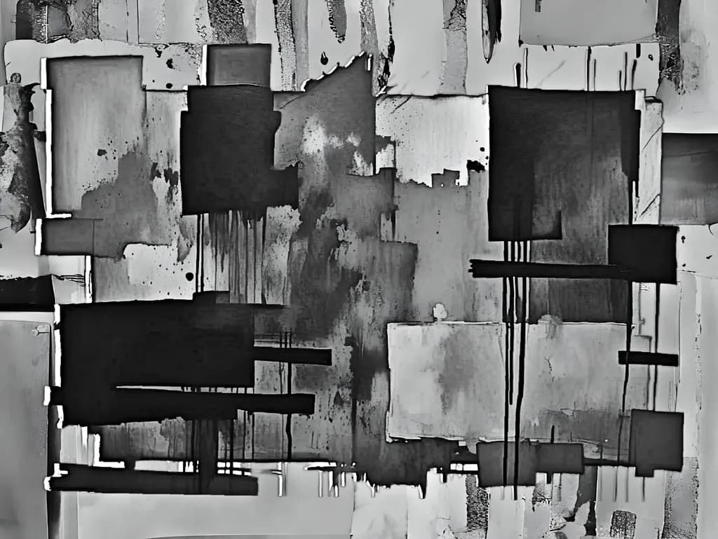 Monochrome Symphony: A Dance of Shadows and Light in Abstract Form