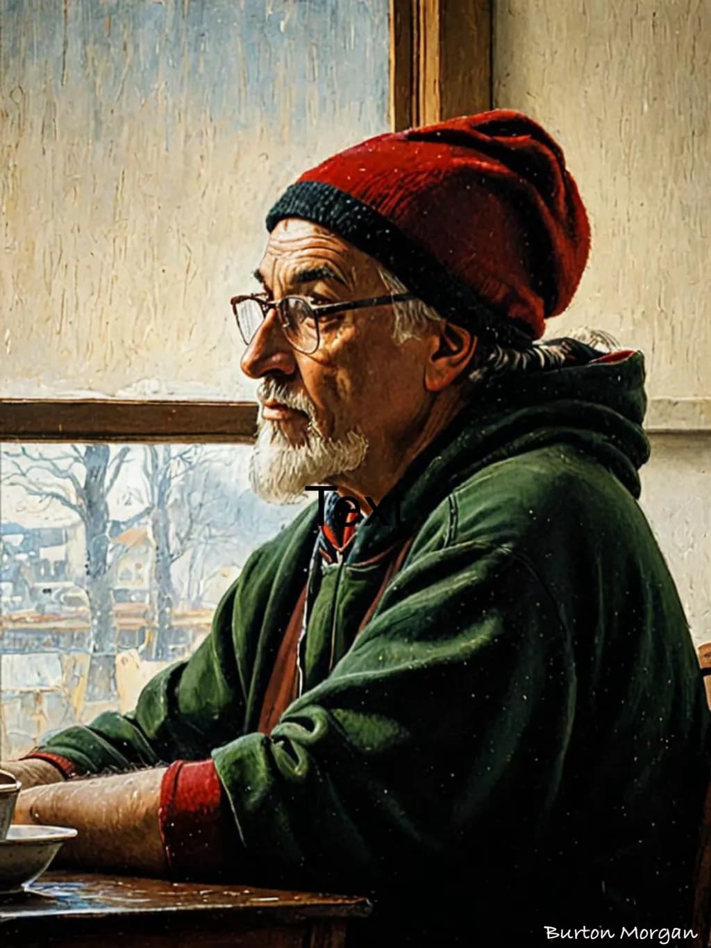Elderly Man by Window