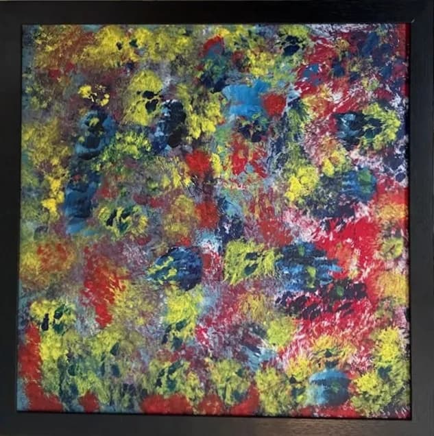 Vibrant Whispers: An Abstract Dance of Color and Texture
