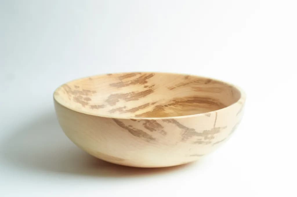Natural Elegance: Hand-Turned Vermont Maple Burl Bowl
