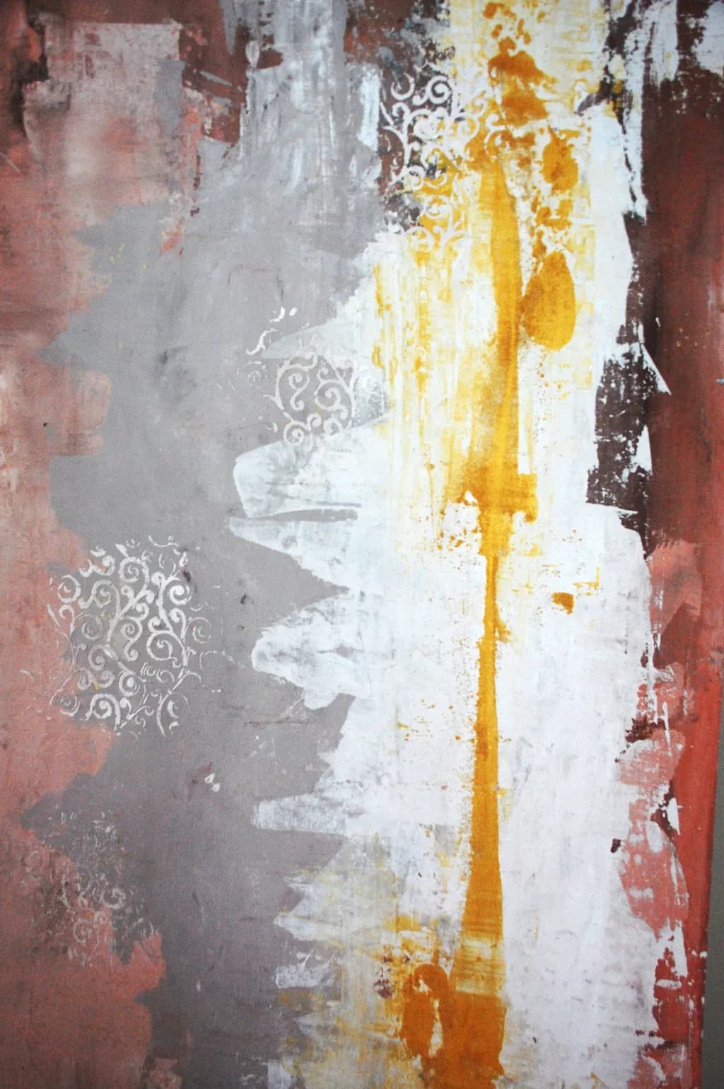 Whispers of Color: A Dance of Earthy Tones and Textures in Abstract Art