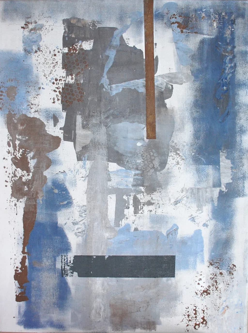 Whispers of Blue: An Abstract Journey Through Texture and Contrast