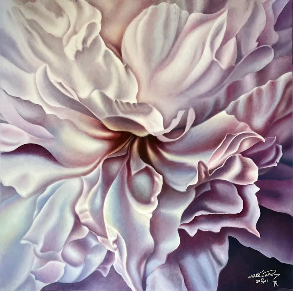 Whispers of Petals: A Delicate Dance of Abstract Floral Elegance